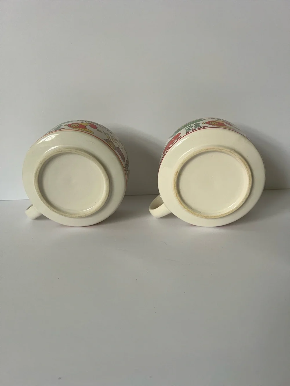 Cisco Torrance Soup Bowls w/ Handles Vegetable Motif 1970’s Retro MCM